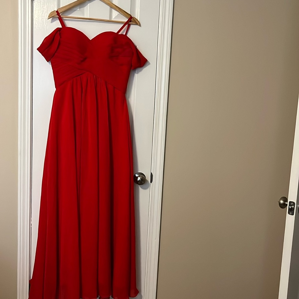Red formal dress